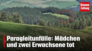 Schwarzer Sonntag in Tirol Mädchen und zwei Erwachsene mit Paragleitern verunglückt  kronetv NEWS [upl. by Eleira838]