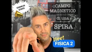 CAMPO MAGNETICO SPIRA spira percorsa da corrente II la fisica che ci piace [upl. by Devin]