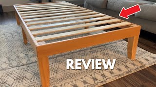 ZINUS Moiz Wood Platform Bed Frame  Quick Review [upl. by Anait]