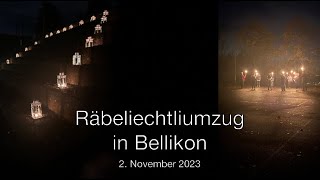 Strahlender Räbeliechtliumzug vom 2 November 2023 in Bellikon [upl. by Esojnauj]