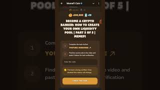 Become a Crypto Banker How to Create Your Own Liquidity Pool  Part 5 of 5  MemeFi  MemeFi Code [upl. by Rother355]