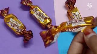 Maxbar Caramel Chocolate  Toffee Unwrapping  ASMR chocolateswrappers9514 [upl. by Cowan]