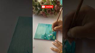 Mini canvas painting  canvas painting for beginners  vaibhavi Kandalgaonkar shirtsvideo shorts [upl. by Golliner]