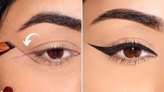 Heres The Easiest Winged EYELINER Hack [upl. by Anileda]