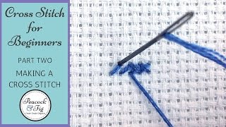 Cross Stitch Tutorial for Beginners 2  Stitching a Cross Stitch [upl. by Annoiek]