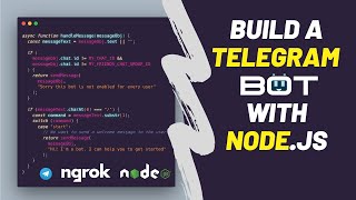 Creating a telegram bot using Node JS [upl. by Aramal]