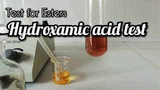 Test for Esters  Hydroxamic acid test [upl. by Ahsielat]