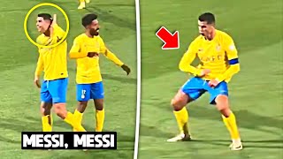 Cristiano Ronaldo Mock AlShabab Fans after Messi Messi Chants 😂🤣 [upl. by Ahseinat]