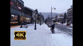 Sinaia iarna walking tour Romania 4K video [upl. by Anigriv378]