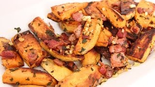 Skillet Roasted Sweet Potatoes Recipe  Laura Vitale  Laura in the Kitchen Episode 662 [upl. by Danyluk]