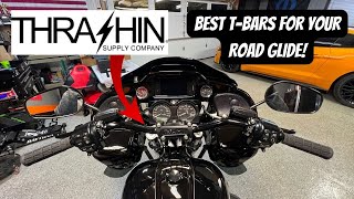 THRASHIN SUPPLY T BARS INSTALLED ON MY HARLEY DAVIDSON ROAD GLIDE HOW TO [upl. by Anilatac278]