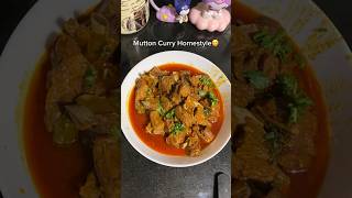 Mutton curry Homestyle😋 Recipe21 food recipe indianfood easyrecipe mutton shorts [upl. by Aloeda847]