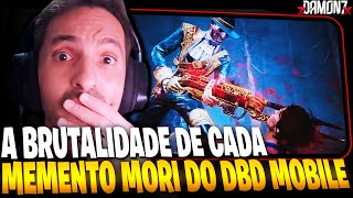 A Brutalidade dos 28 MEMENTOS MORIS EXCLUSIVOS do DBD MOBILE  REACT  Dead by Daylight [upl. by Ateerys329]