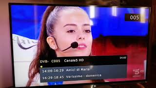 Decoder DVBT2 TREVI HE3368 montato via SCART su un SMART TV PHILIPS 42PFL5008M08 SCANTEST100200 [upl. by Wanyen]