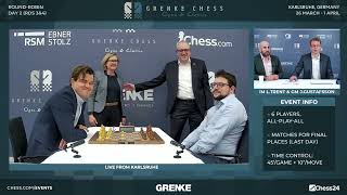 Magnus Carlsen vs Maxime VachierLagrave GRENKE Chess Classic 2024 Round 4 [upl. by Gnilhsa]