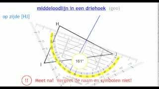 middelloodlijn in een driehoek geo [upl. by Annaor]