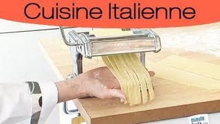 Cuisine  Tagliatelles avec des pâtes faites maison [upl. by Nomrah]