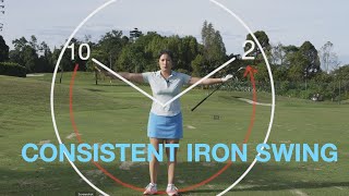 The 10 to 2 Iron Swing  Golf with Michele Low [upl. by Scarlett]