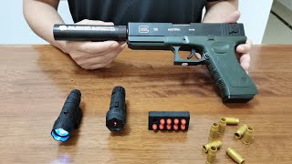 Glock Shell Ejection Soft Bullet Toy Gun Review 2021  Does It Work [upl. by Ely]