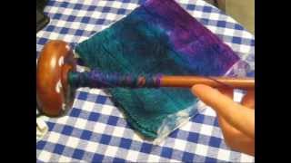 How to Draft Silk Hankies Mawata for Knitting or Spinning [upl. by Meenen]