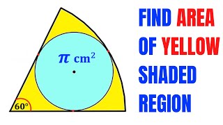 Calculate area of the Yellow shaded region  Blue circle is inscribed in the sector  Fun Olympiad [upl. by Yro341]