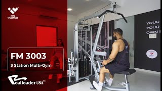 FM 3003 Complete Workout Experience With 3 Station MultiGym By Into Wellness  Realleader USA [upl. by Keyte]