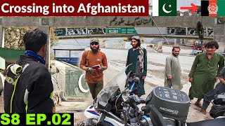 Crossing into Afghanistan 🇦🇫 S8 EP02  Torkham Border  Pakistan to Japan Motorcycle Tour [upl. by Tani]