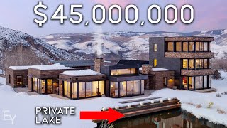 Touring a 45000000 Colorado Mega Mansion on a Mountaintop With a Private Lake [upl. by Bellina]