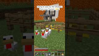 Saving my Chickens from a Lava Tsunami in Minecraft minecraft [upl. by Aleekat992]