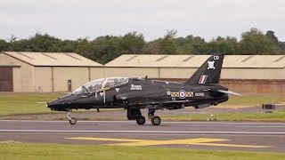 Hawker Siddeley Hawk T1A Royal Air Force RAF arrival at RIAT 2016 AirShow [upl. by Fleur]