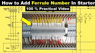 How to Add Ferrule Number In Electrical Starter ElectricalTechnician [upl. by Enirroc]