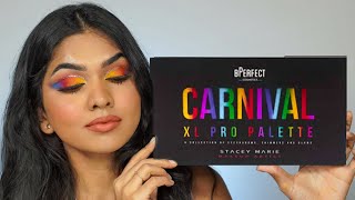 Trying out Bperfect Carnival XL Pro eyeshadow pallete x Stacey Marie  First impressions [upl. by Bortman]