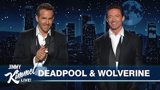 Ryan Reynolds amp Hugh Jackman Guest Host Jimmy Kimmel Live [upl. by Lraed]