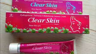 Clear Skin Cream Review amp Uses। पुराने निसान किसी भी तरह का हो व झाइयो को दूर करने में खास 🔥🔥 [upl. by Nnylhtak]