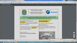 Como cadastrar Drone e emitir certificado de piloto na ANAC [upl. by Neehsas250]