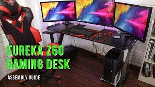 Eureka Z60 Gaming Desk  PC Gaming Desk  Assembly Video [upl. by Peck]