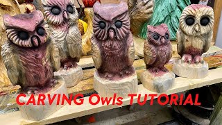 Simple OWL CARVING  TUTORIAL [upl. by Carmel]