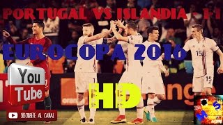 PORTUGAL VS ISLANDIA  11 RESUMEN DEL PARTIDO  EUROCOPA 2016  HD1406 [upl. by Yeca]