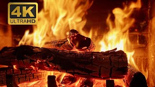 🔥 Warm Glow 12 HOURS Mesmerizing Fireplace Ambience in 4K Burning Logs with Crackling Fire Sounds [upl. by Rita]