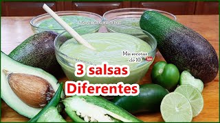 salsa de aguacate para tacos 3 recetas [upl. by Ahsaten]