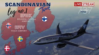 🟨LIVE🟦🔴MSFS🔴737700 PMDG🔴GSX PRO🔴✈️EFHK Helsinki–Vantaa Airport⚡️EFIV Ivalo Airport [upl. by Del]