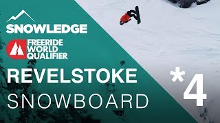 Revelstoke Freeride World Qualifier 4 Snowboard  Snowledge [upl. by Ennoid109]