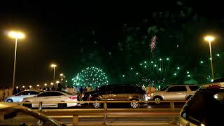 Fireworks Saudi national day in Riyadh [upl. by Ainessey]