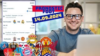 PRONOSTIC FOOT  Mes top 8 pronostic Football Du jour  SAMEDI 14092024 [upl. by Yntrok]