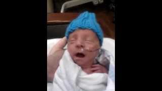 31 week preemie baby boy smiling and laughing at 1 week old [upl. by Ferguson]