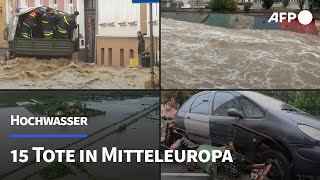 Mindestens 15 Tote durch Hochwasser in Mitteleuropa  AFP [upl. by Kusin240]