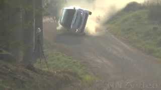 Rally Latvija 2015 crash TKatsutaSAdachi [upl. by Amisoc]