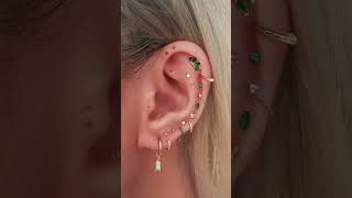 Elegant Stacked Cartilage Piercings Gold Earring Curation Ideas [upl. by Josler]