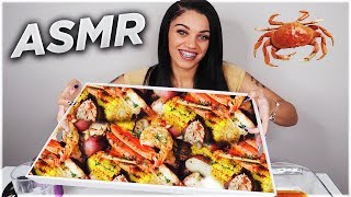 ASMR KING CRAB LEGS SEAFOOD BOIL EATING SOUNDS No Talking [upl. by Kaliski205]