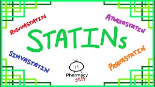 Statins  Quick Pharmacy Guide Atorvastatin Simvastatin Pravastatin Rosuvastatin [upl. by Tingey]